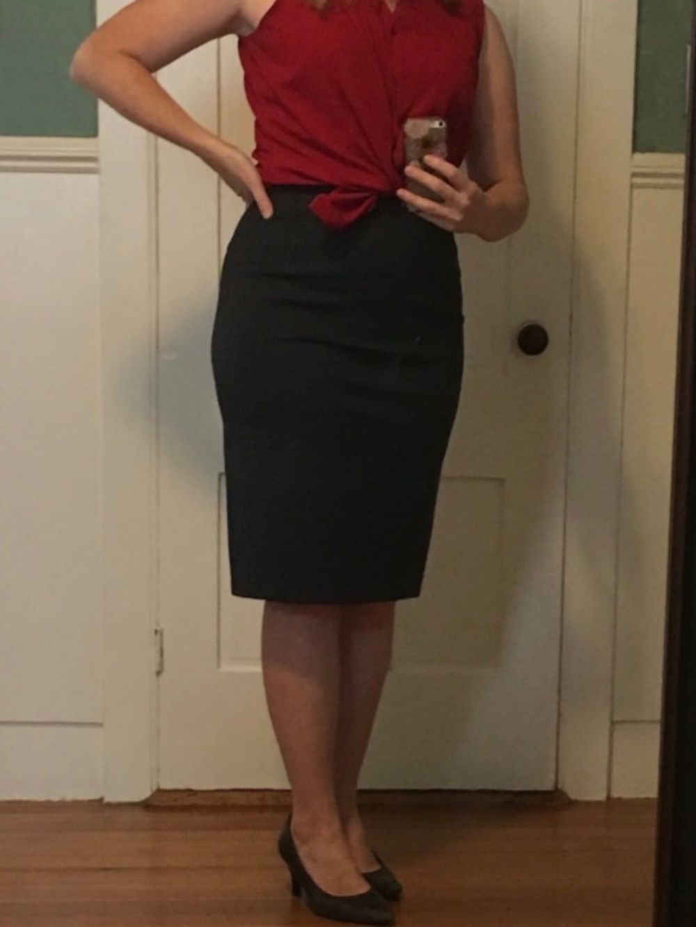 Liverpool “Bia” Pencil Skirt in charcoal